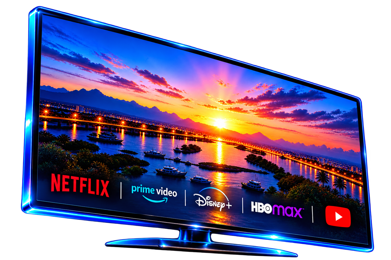 Smart TV com aplicativos de entretenimento
