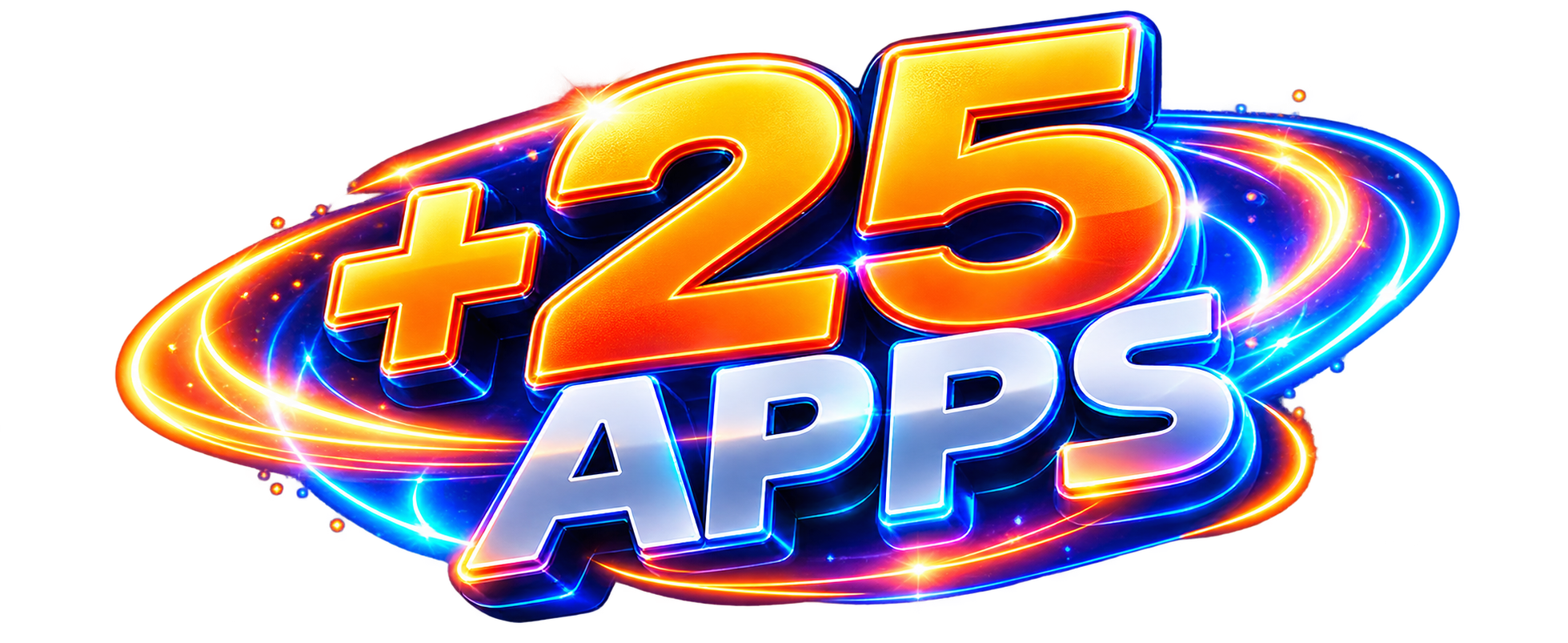 Mais de 25 aplicativos